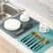 Large Silicone Dish Drying Mat For Kitchen Counter With Drain Lip 2