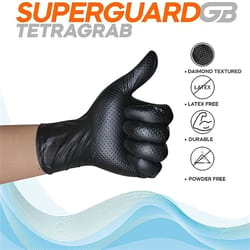 heavy-duty black nitrile gloves 8-mil – diamond grip disposable work gloves