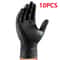 HeavyDuty Black Nitrile Gloves 8Mil Diamond Grip Disposable Work Gloves 6