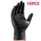 HeavyDuty Black Nitrile Gloves 8Mil Diamond Grip Disposable Work Gloves 6