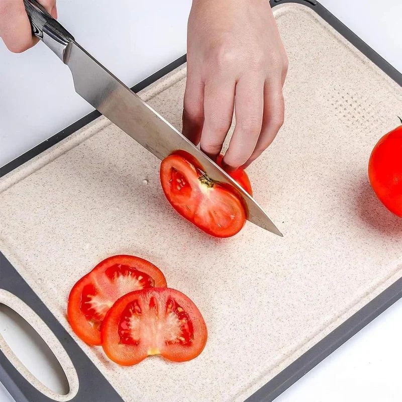 Premium Stainless Steel Cutting Board Double Sided NonPorous Kitchen Prep Board 3