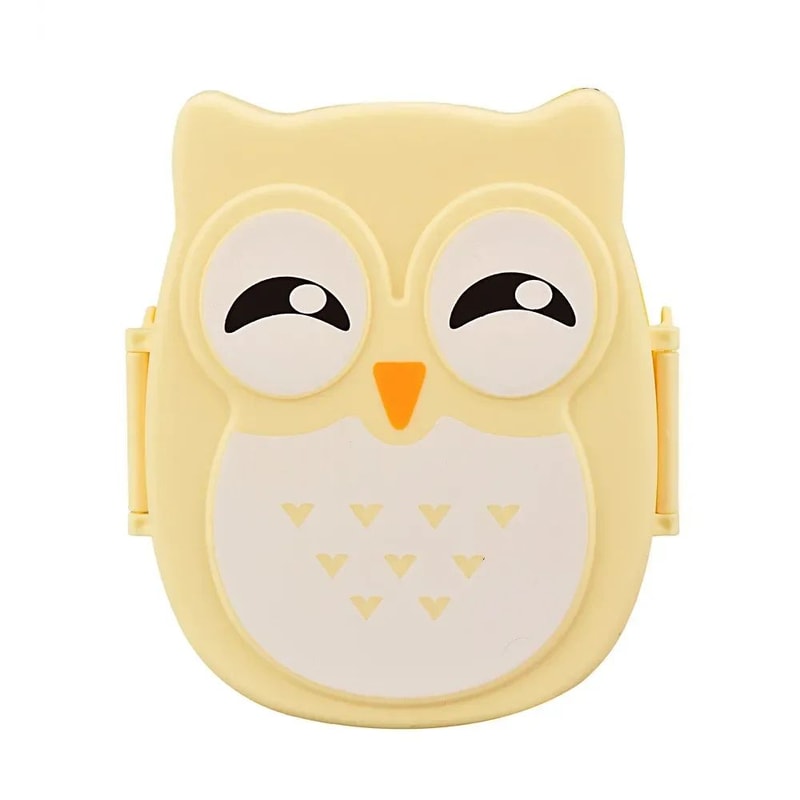 Cartoon Owl Kids Lunch Box Bento Microwave Safe Cute School Food Container 2