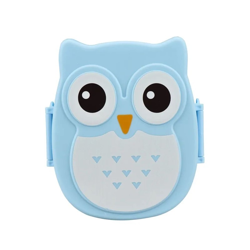 Cartoon Owl Kids Lunch Box Bento Microwave Safe Cute School Food Container 3