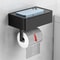 Modern Stainless Steel Toilet Paper Holder With Shelf Wipes Dispenser 0