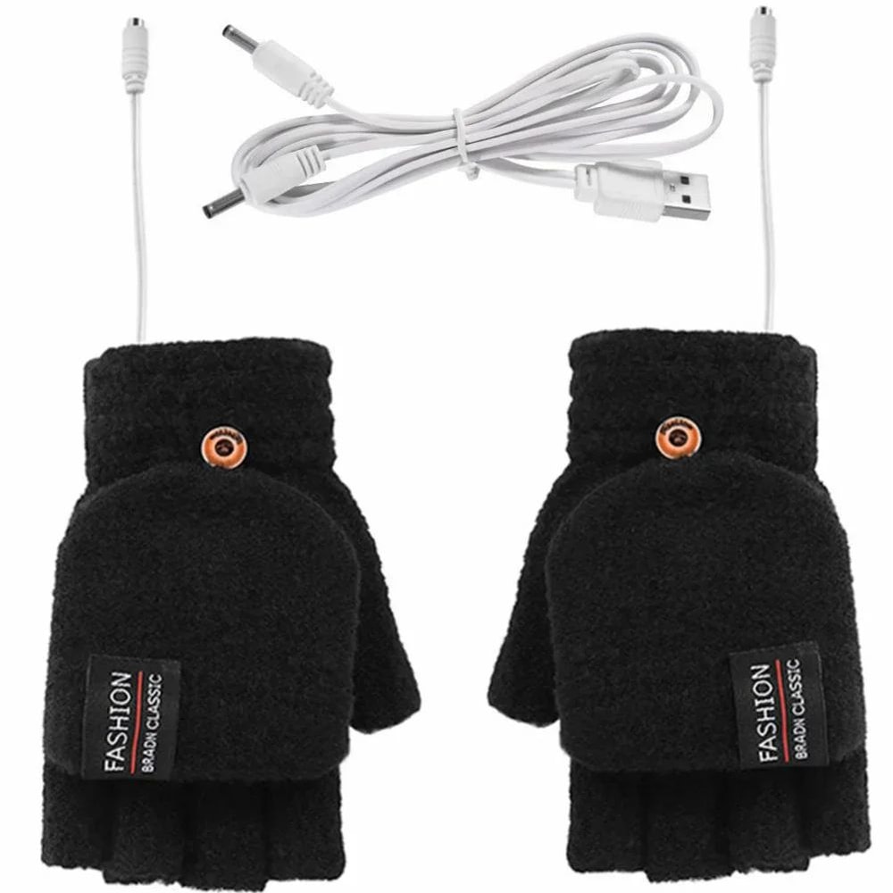 USB Heated Gloves Rechargeable Hand Warmer Mittens For Skiing Work And Cold Days 6