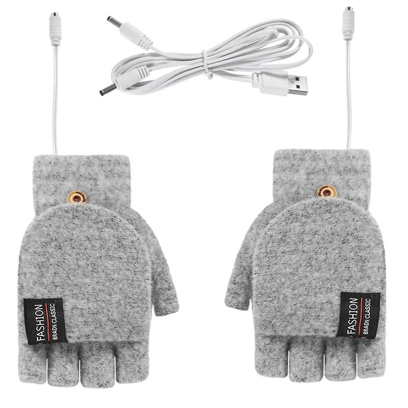 USB Heated Gloves Rechargeable Hand Warmer Mittens For Skiing Work And Cold Days 10
