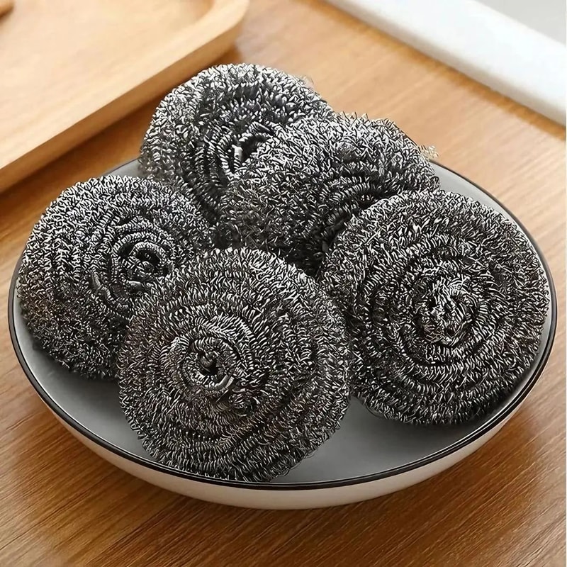 Stainless Steel Scrubber Pad Set For Kitchen And Bathroom Deep Cleaning 1