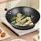 Premium Cast Iron Wok Pan With Wooden Handle Naturally NonStick Frying Pan For Gas Stoves 0
