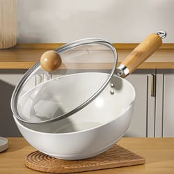 ceramic non stick pan deep skillet wok for induction and gas stoves