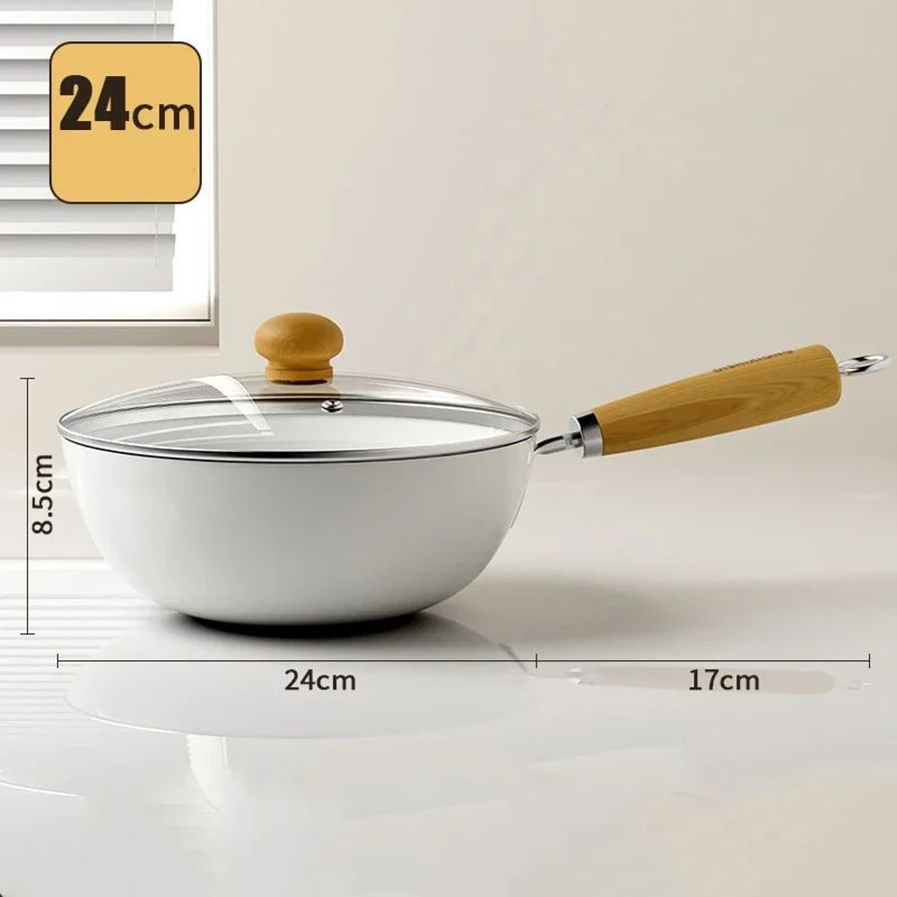 Ceramic Non Stick Pan Deep Skillet Wok For Induction And Gas Stoves 5