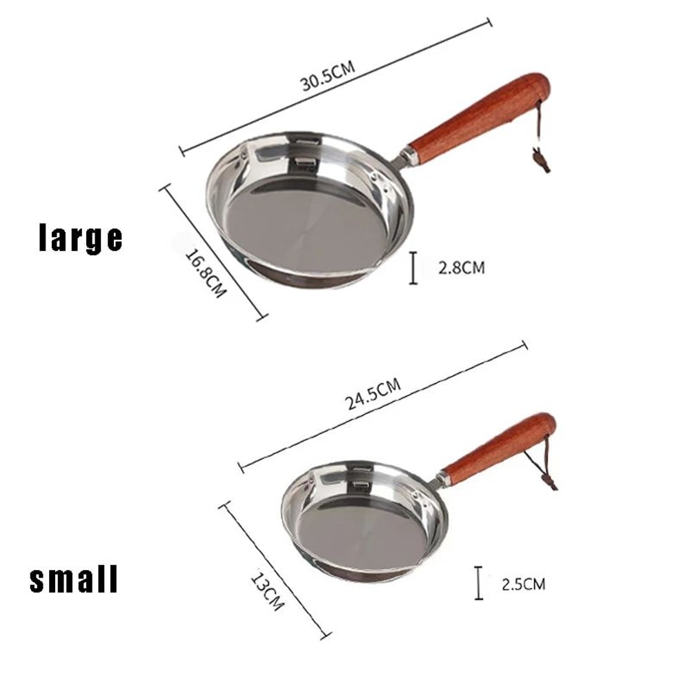 Mini Stainless Steel Frying Pan 316 Steel Small Egg Pan For Compact Cooking 5
