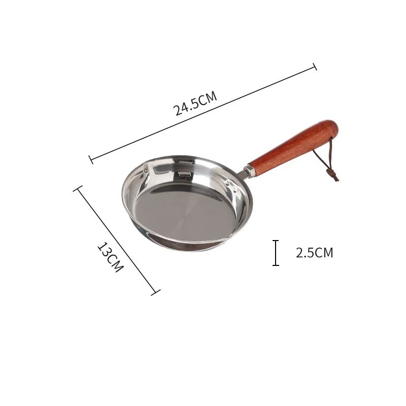 Mini Stainless Steel Frying Pan 316 Steel Small Egg Pan For Compact Cooking 6
