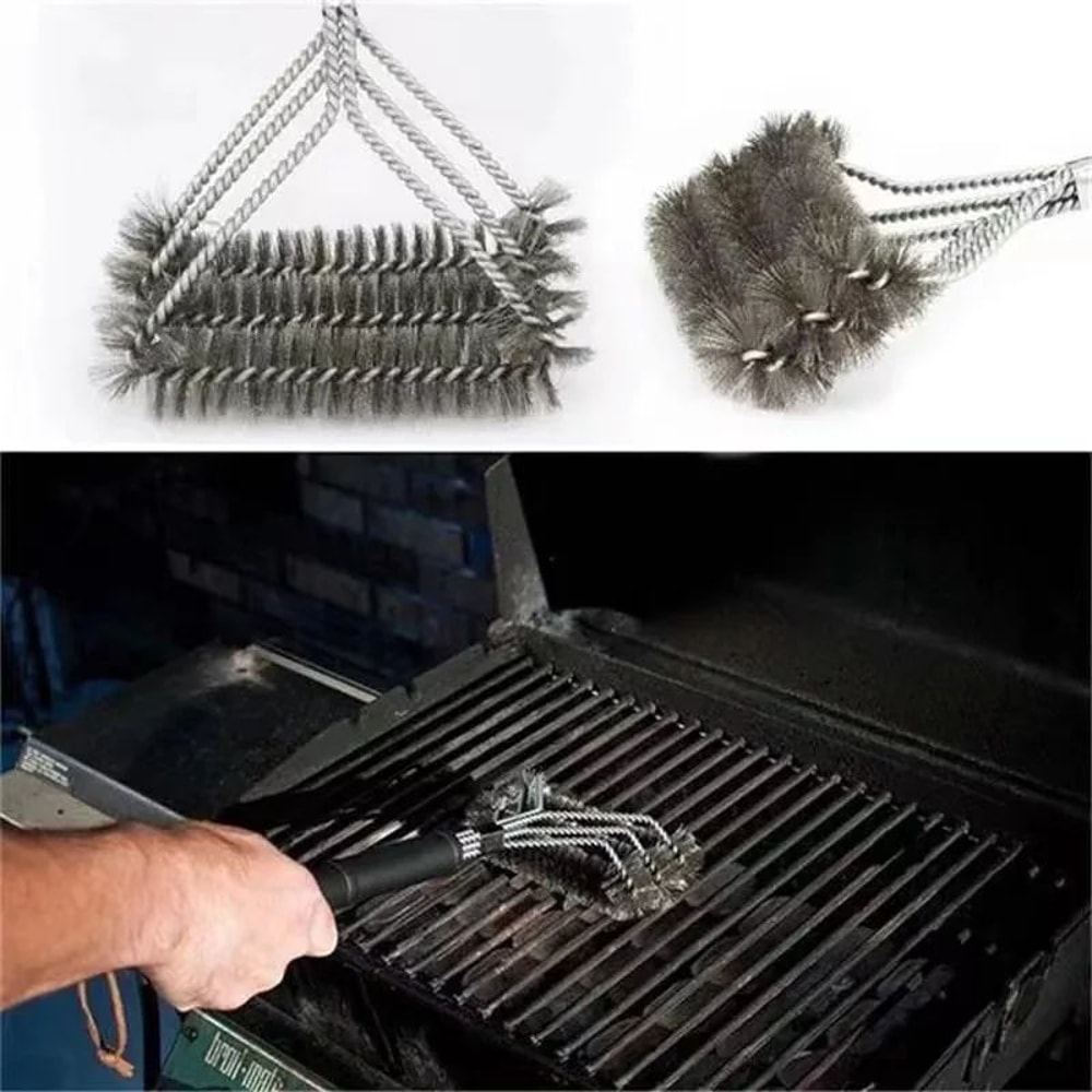 BristleFree Grill Brush And Scraper With 18Inch Handle For Safe BBQ Cleaning 2