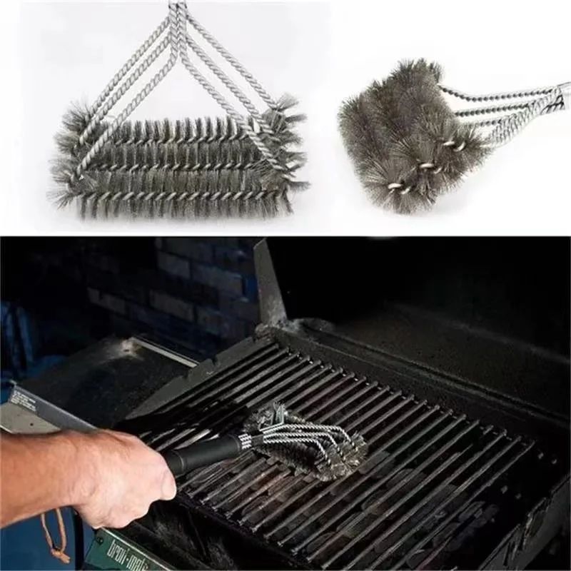 BristleFree Grill Brush And Scraper With 18Inch Handle For Safe BBQ Cleaning 2