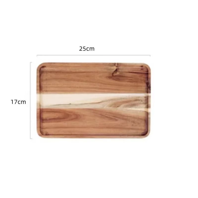 Elegant Acacia Wood Serving Tray For Coffee Tea Snacks 9