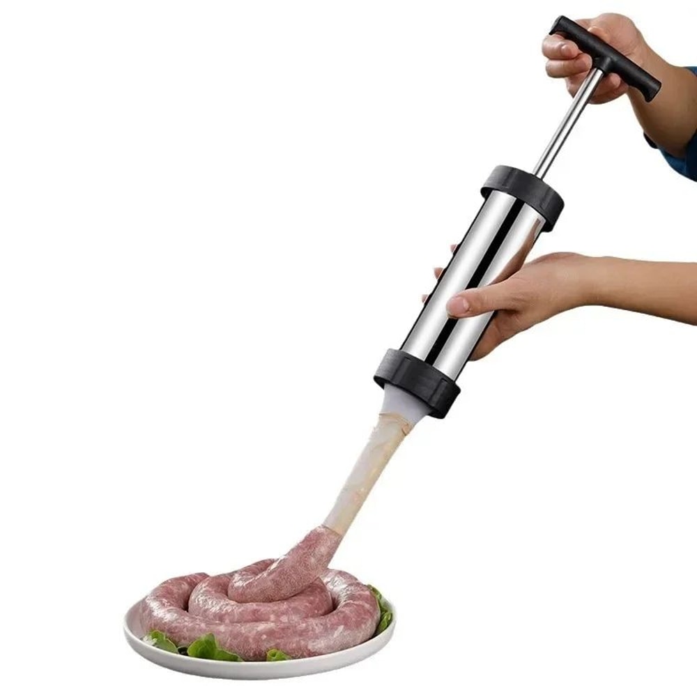 Stainless Steel Sausage Stuffer Gun Jerky Maker Kit 5