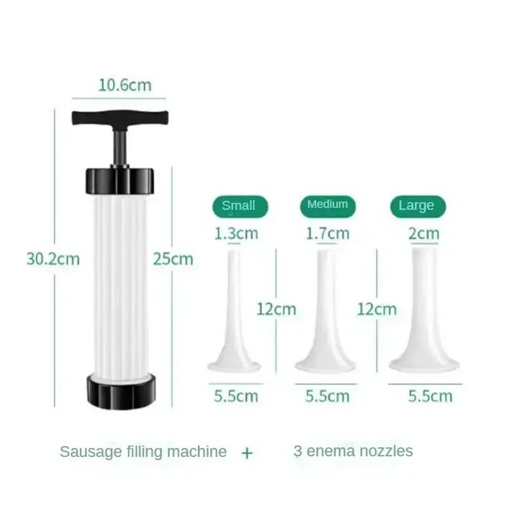 Stainless Steel Sausage Stuffer Gun Jerky Maker Kit 7