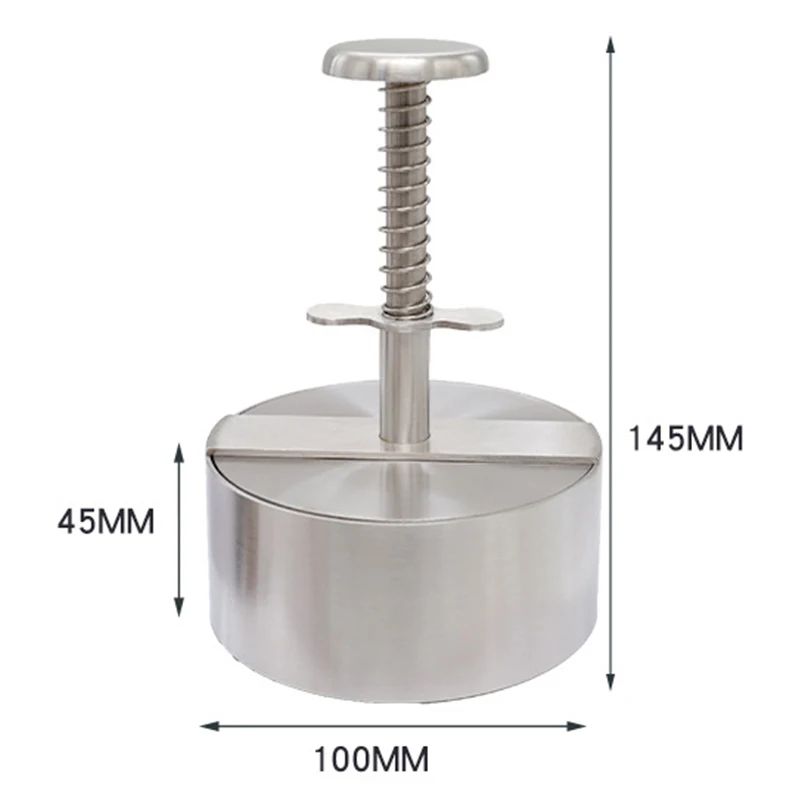Adjustable Stainless Steel Burger Patty Maker Press For Perfect Homemade Patties 7