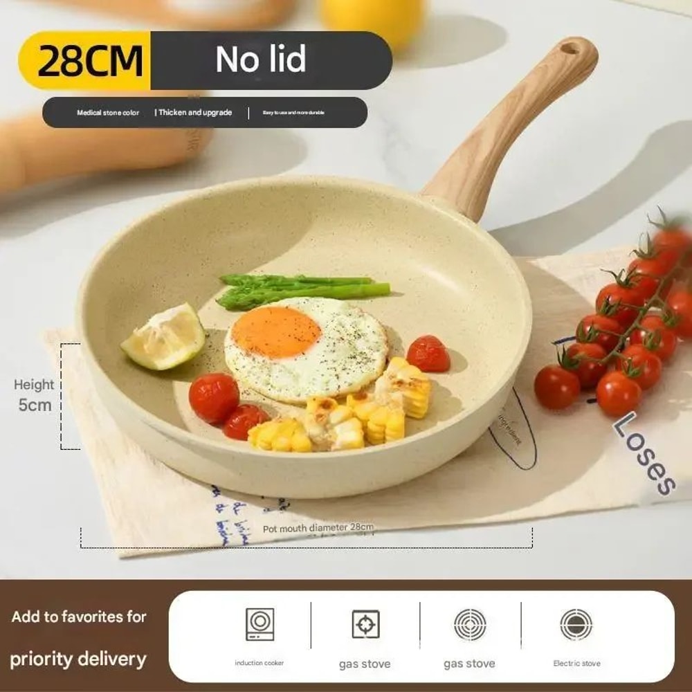 Premium Maifan Stone Nonstick Frying Pan Induction Wok Pan 4