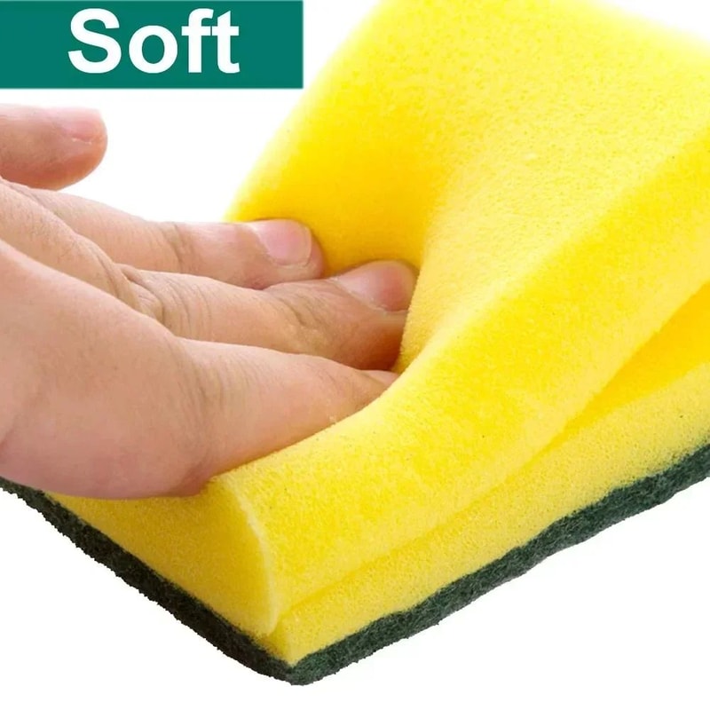 UltraClean DualSided Dish Cleaning Sponge With Rust Removal Brush 50pcs 4