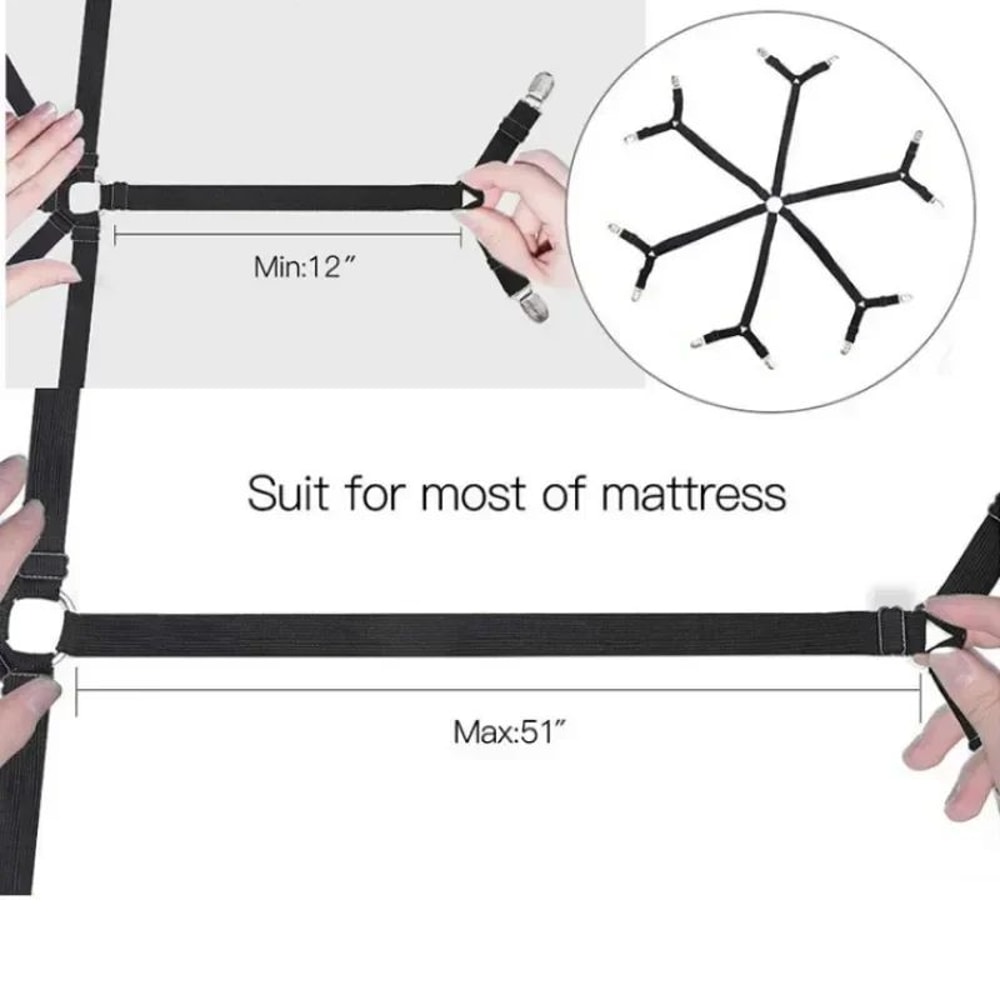 12Clip Bed Sheet Clips Adjustable Sheet Fasteners For Bedding Sofa Covers And Blankets 3