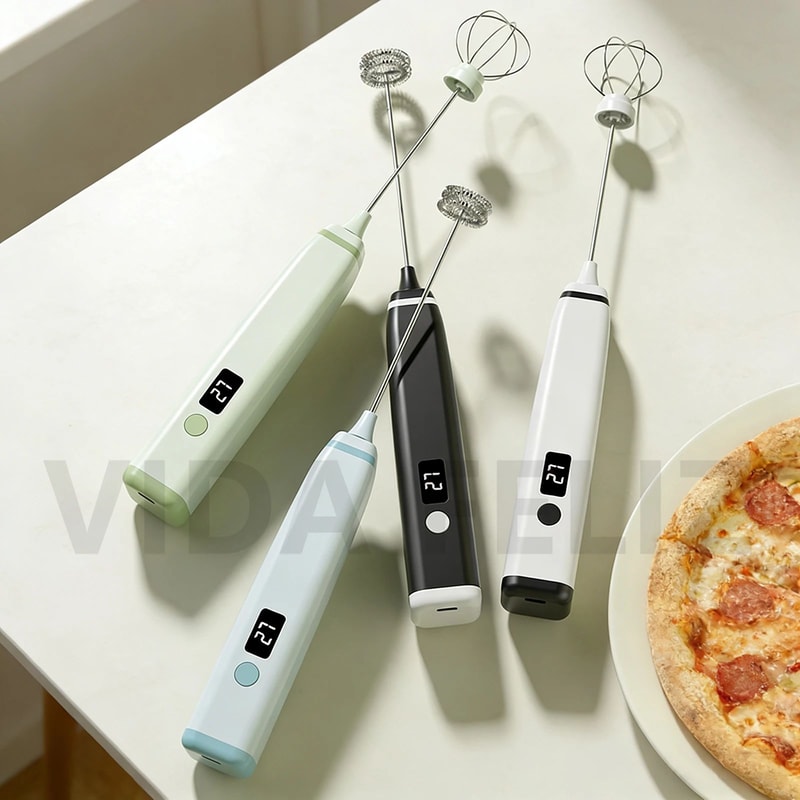 Rechargeable Handheld Milk Frother Portable Coffee Frother Electric Drink Mixer 2