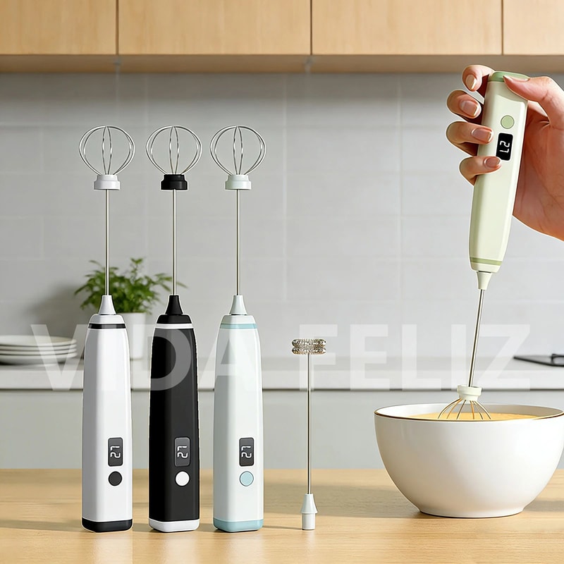 Rechargeable Handheld Milk Frother Portable Coffee Frother Electric Drink Mixer 3