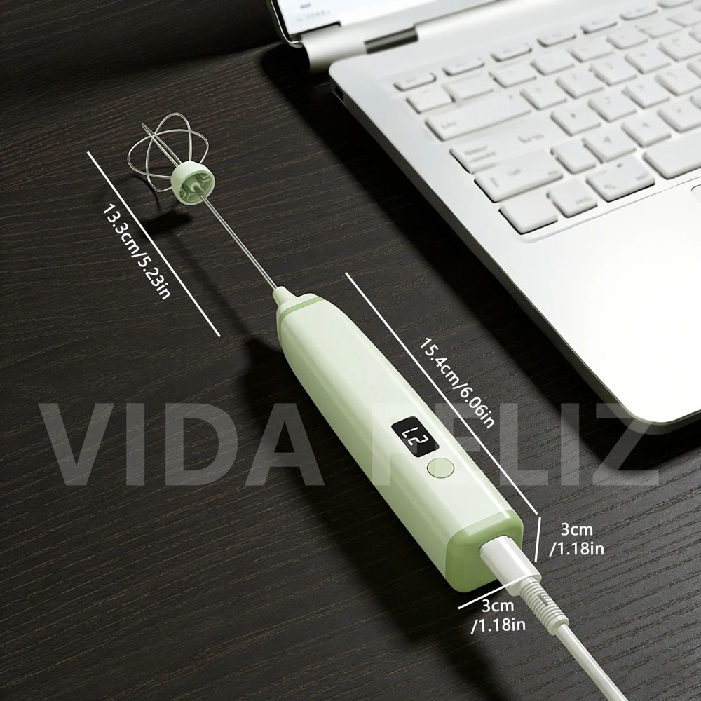 Rechargeable Handheld Milk Frother Portable Coffee Frother Electric Drink Mixer 4