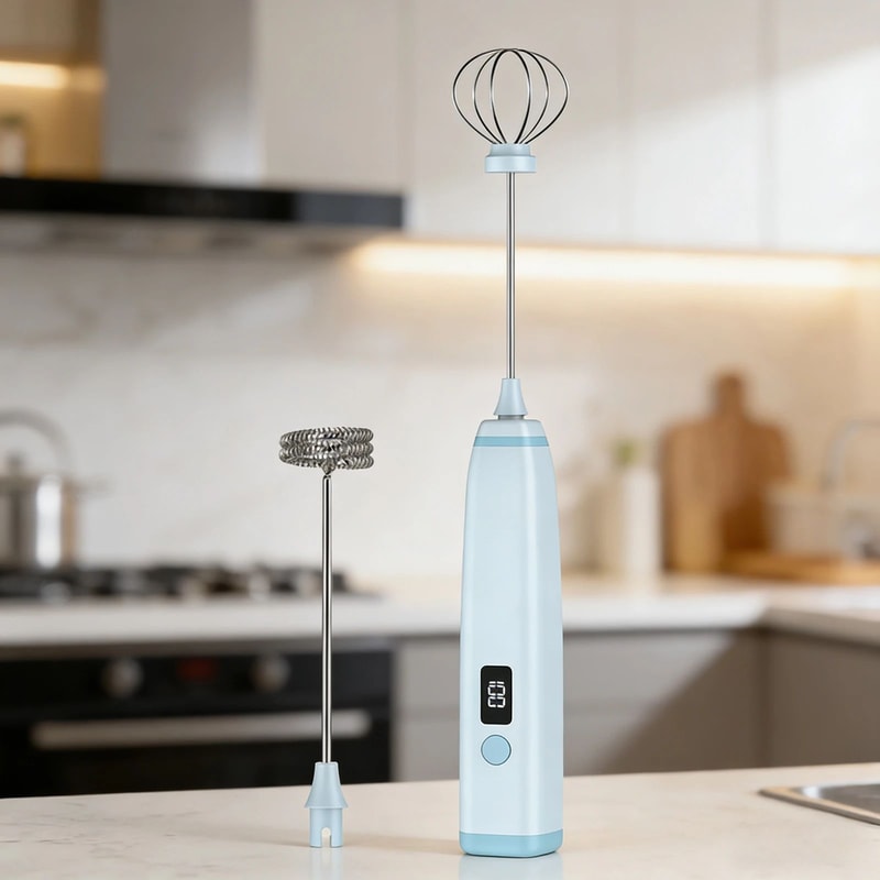 Rechargeable Handheld Milk Frother Portable Coffee Frother Electric Drink Mixer 6