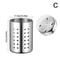Stainless Steel Cutlery Holder With Drain Tray Chopstick Organizer 8