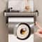 SelfAdhesive Toilet Paper Holder With Shelf Wall Mount Toilet Paper Holder DrillFree Bathroom Orga 2