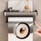 SelfAdhesive Toilet Paper Holder With Shelf Wall Mount Toilet Paper Holder DrillFree Bathroom Orga 2