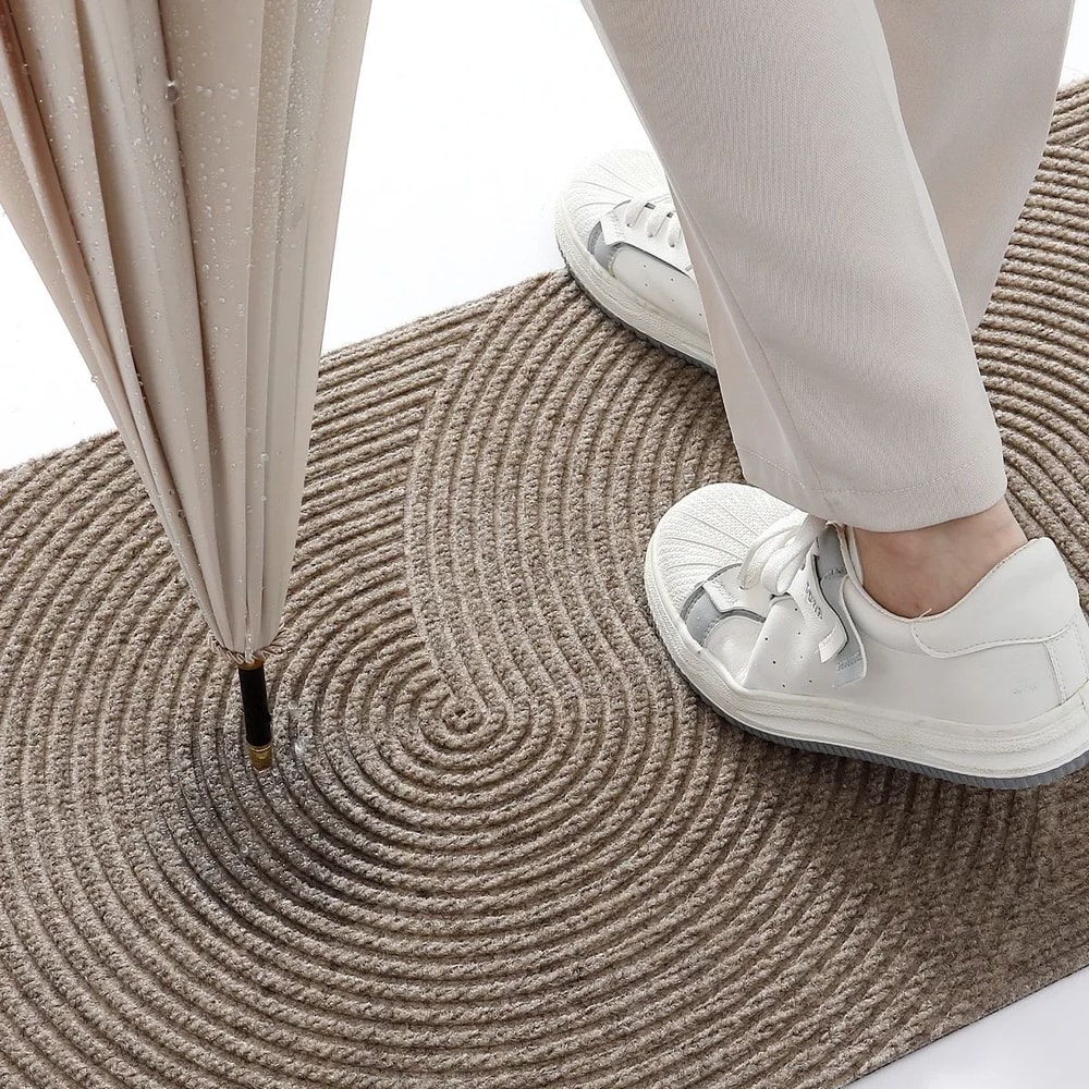 3D Groove Outdoor Doormat NonSlip Dirt Trap Front Door Rug 2