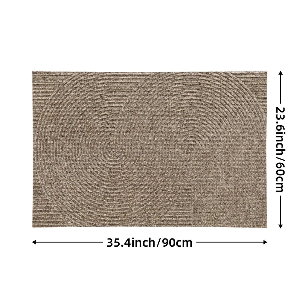 3D Groove Outdoor Doormat NonSlip Dirt Trap Front Door Rug 3