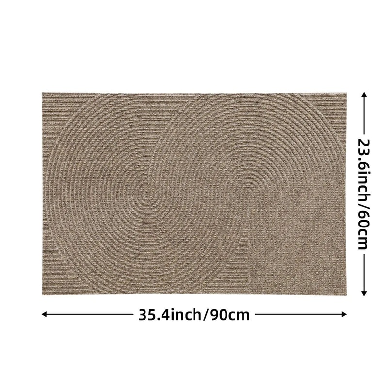 3D Groove Outdoor Doormat NonSlip Dirt Trap Front Door Rug 3
