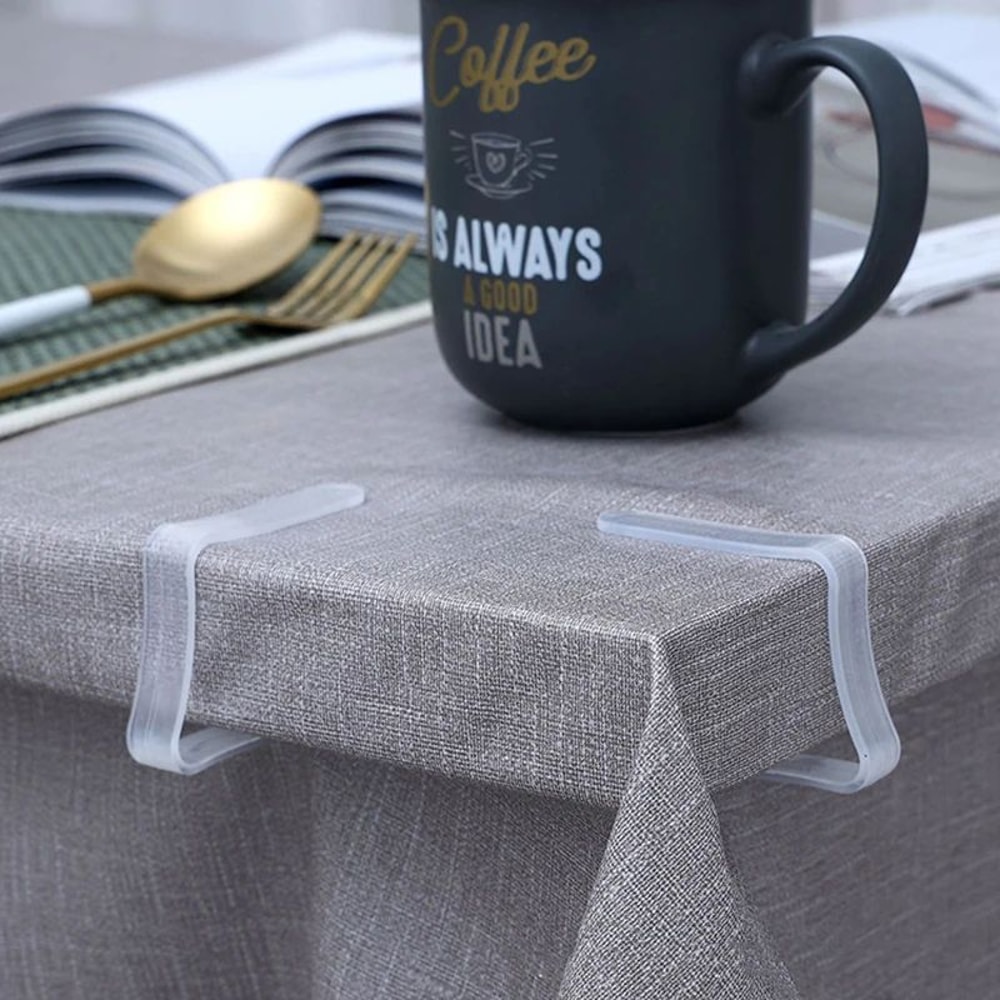CrystalGrip Transparent AntiSlip Tablecloth Clips 1020 Pack 3