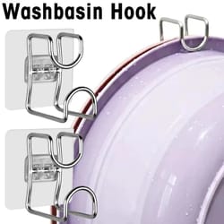 spacesaver stainless steel self adhesive wall hooks for bathroom & kitchen storage