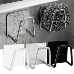 stainless steel kitchen sponge holder for sink wall mount with drain design