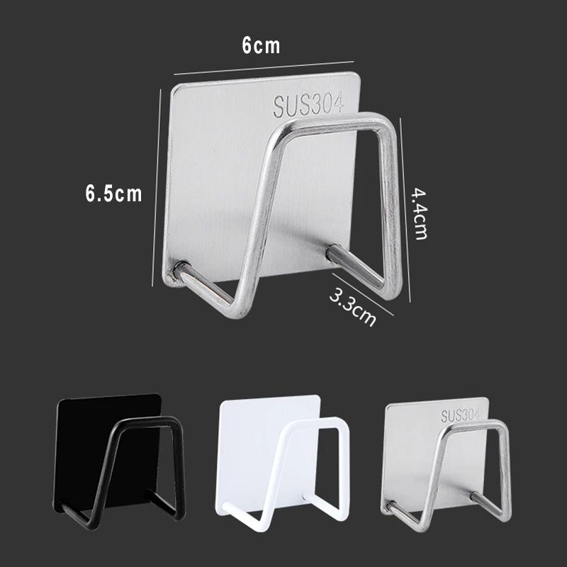 Stainless Steel Kitchen Sponge Holder For Sink Wall Mount With Drain Design 3