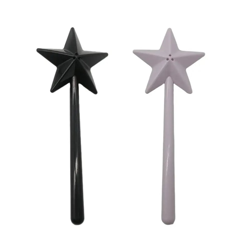 Magic Wand Salt Pepper Shaker Set Refillable Star Spice Dispensers 14