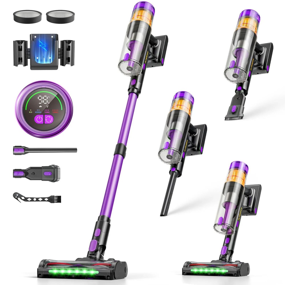 Flybroom Cordless Vacuum Cleaner 650W 48KPa Stick Vacuum For Pet Hair And Hard Floors 0