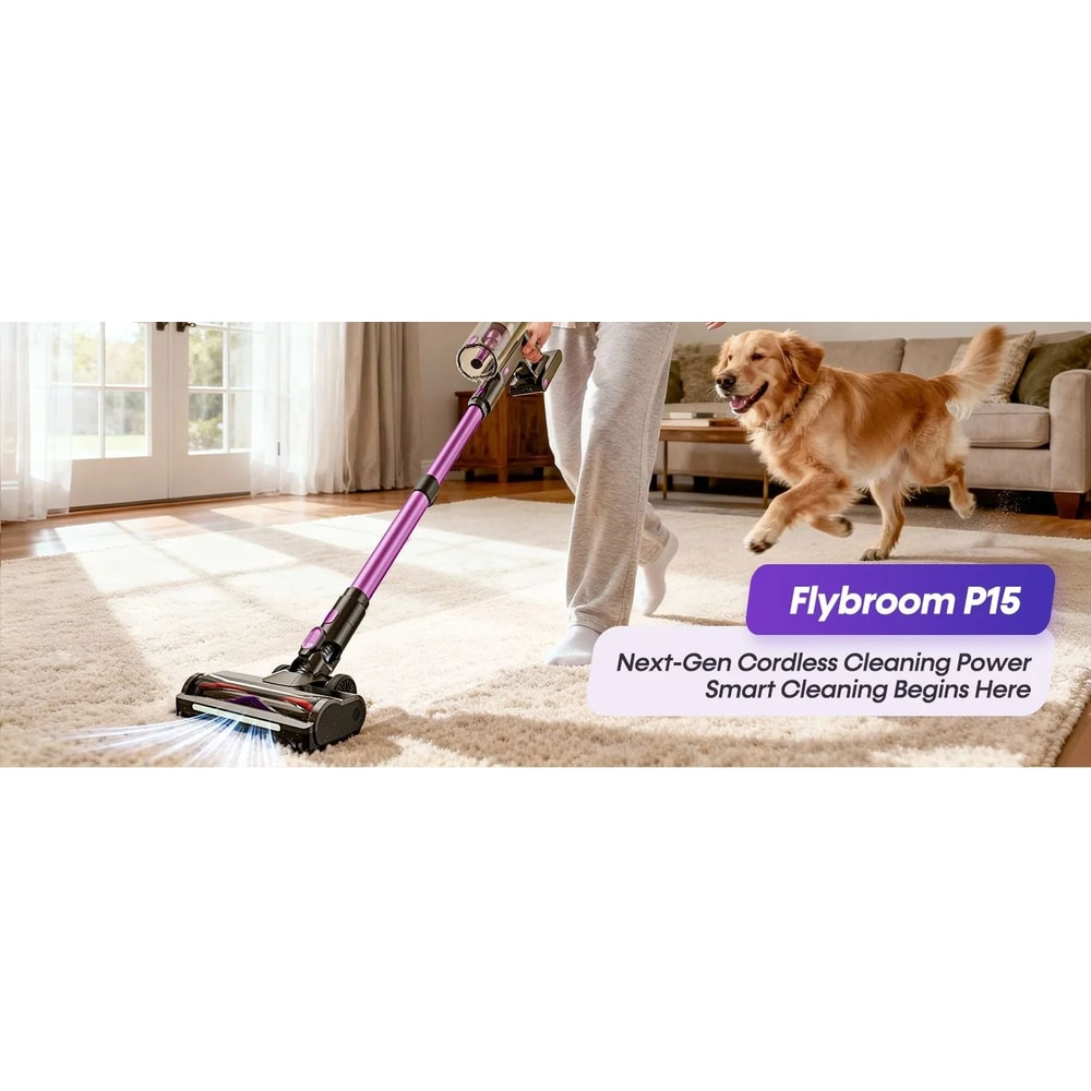 Flybroom Cordless Vacuum Cleaner 650W 48KPa Stick Vacuum For Pet Hair And Hard Floors 5