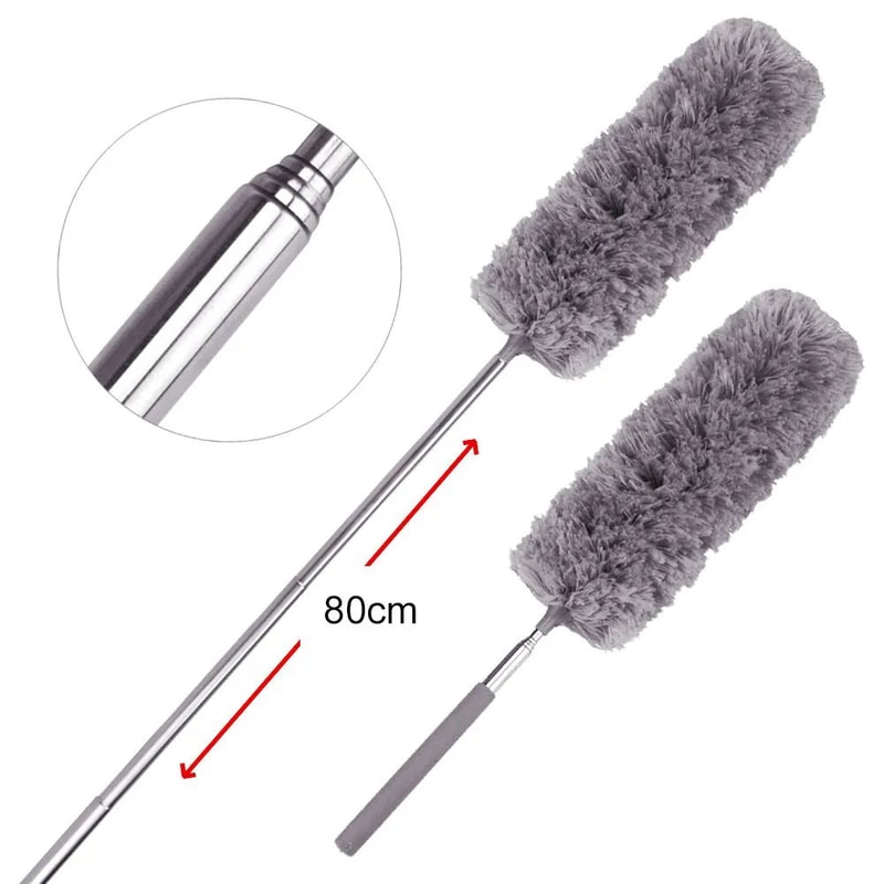 Extendable Microfiber Duster With Telescopic Handle For HardtoReach Cleaning 4