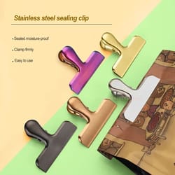freshlock stainless steel bag clips for food bags, snacks, and papers