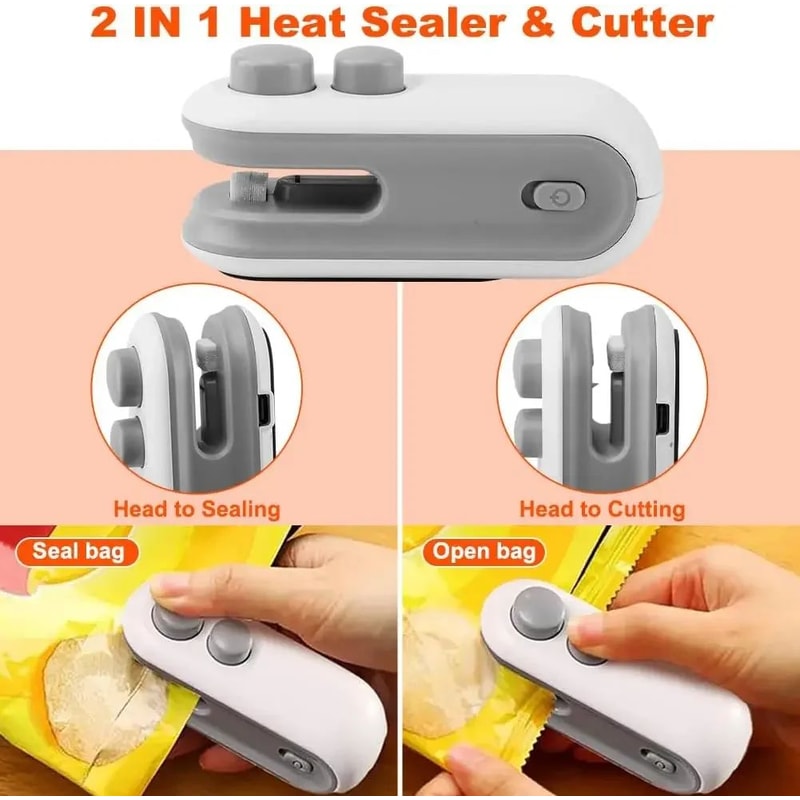 Rechargeable Mini Bag Sealer Portable Heat Sealer For Fresh Snack Storage 1