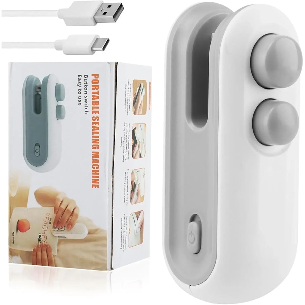 Rechargeable Mini Bag Sealer Portable Heat Sealer For Fresh Snack Storage 2