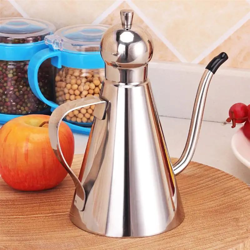 Precision Pour Stainless Steel Oil Dispenser Bottle For Vinegar And Sauce 1