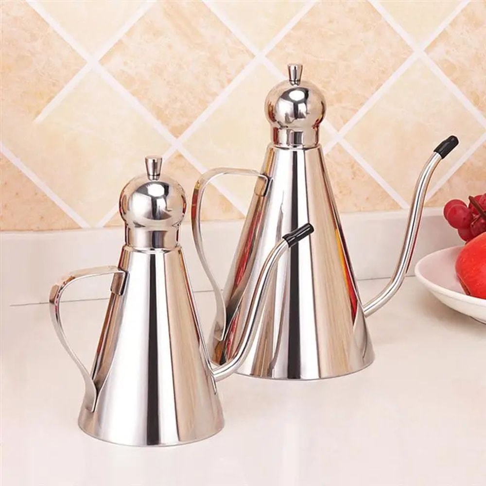 Precision Pour Stainless Steel Oil Dispenser Bottle For Vinegar And Sauce 4