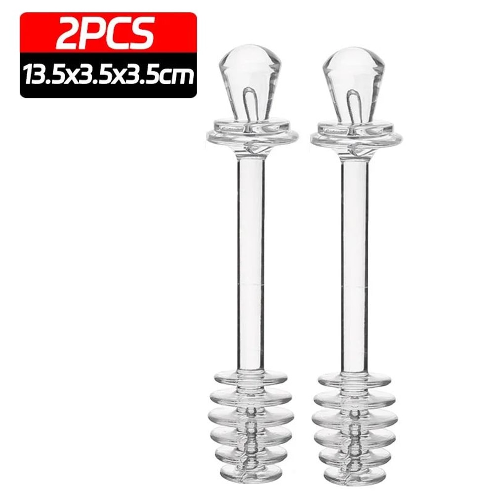 CrystalClear Glass Honey Stirrer Coffee Mixing Stick 7