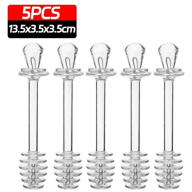 CrystalClear Glass Honey Stirrer Coffee Mixing Stick 8